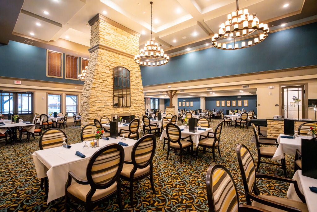 Formal Dining Room with Elegant Decor at Senior Living Apartments San Antonio