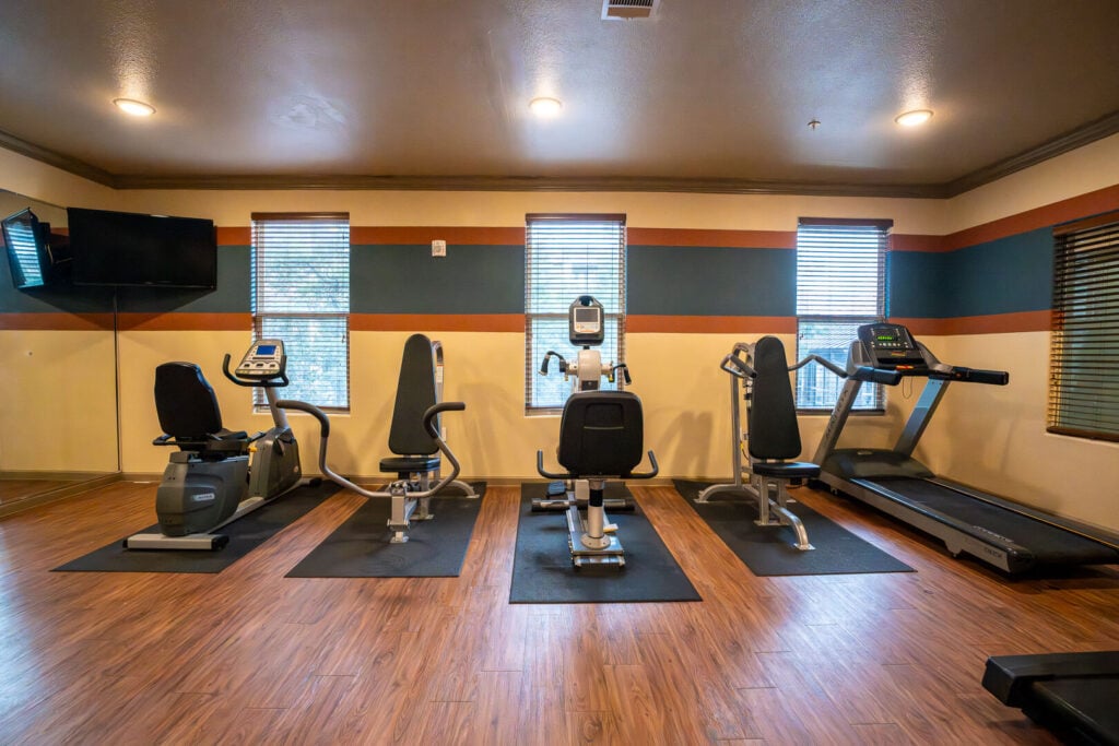Fitness Center with Exercise Equipment at Senior Living Facilities in San Antonio