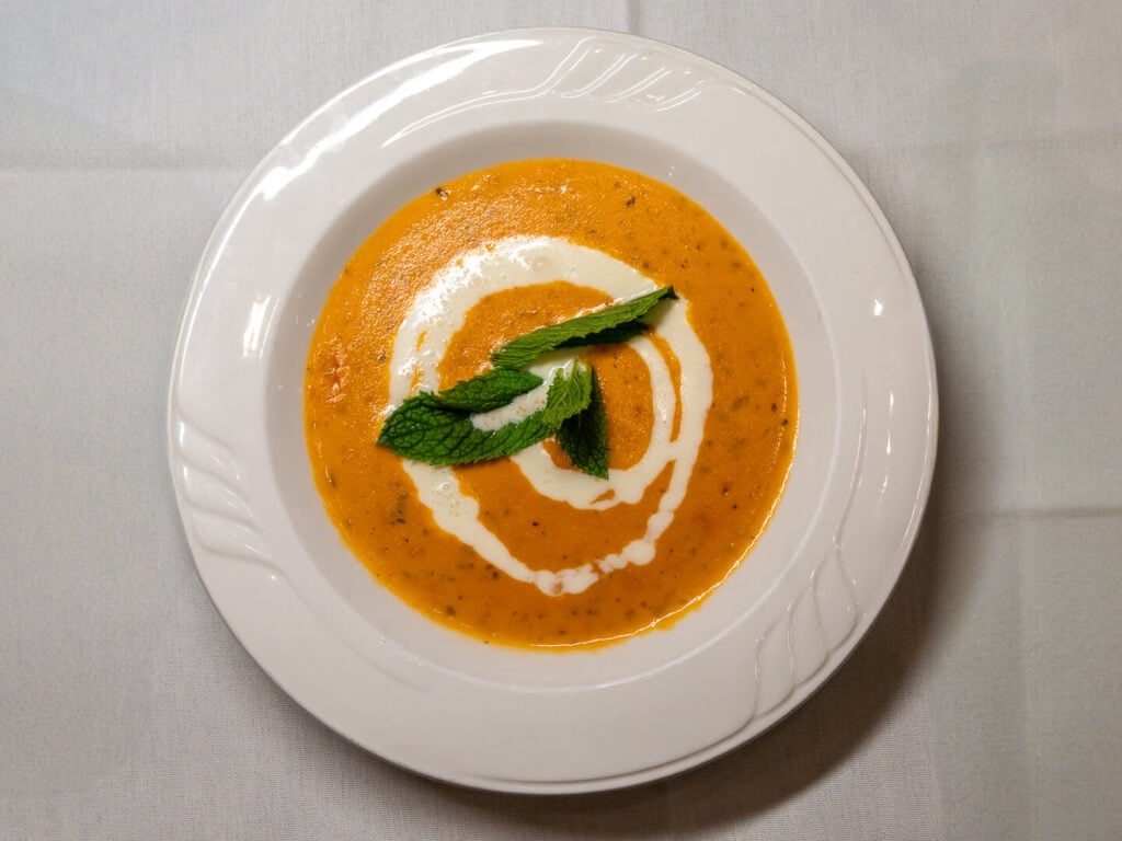 Creamy Soup Course Served at Senior Living in San Antonio